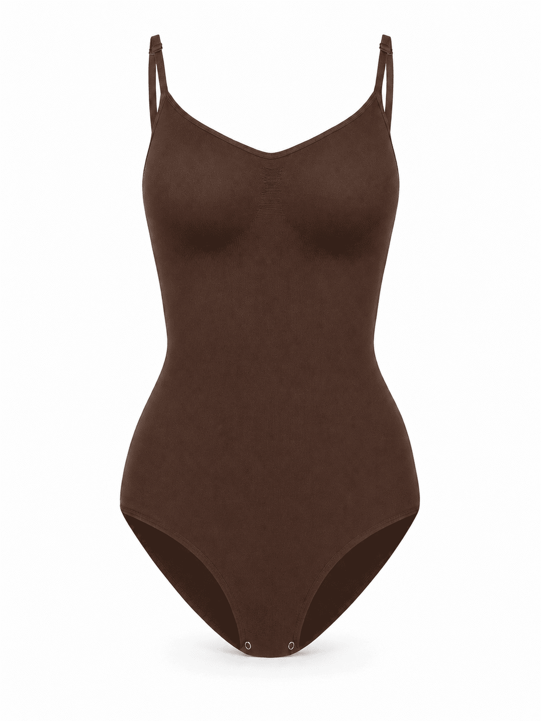Bare Sculpt Seamless Thong Bodysuit in brown, designed for light support and a smooth silhouette.