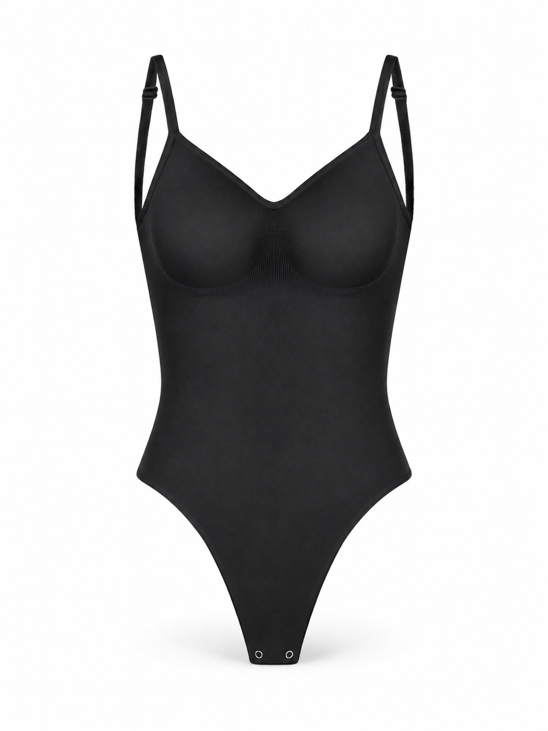 OpenSculpt Seamless Low-Back Thong Bodysuit, a sleek black low-back thong bodysuit designed for smooth silhouettes.