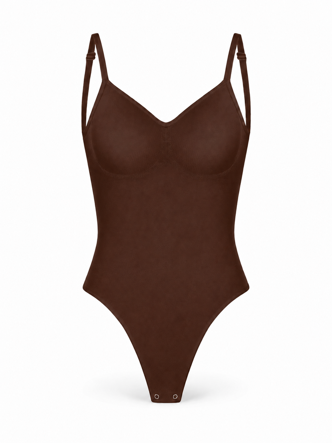 OpenSculpt Seamless Low-Back Thong Bodysuit in brown, a stylish low-back thong bodysuit for a smooth silhouette.