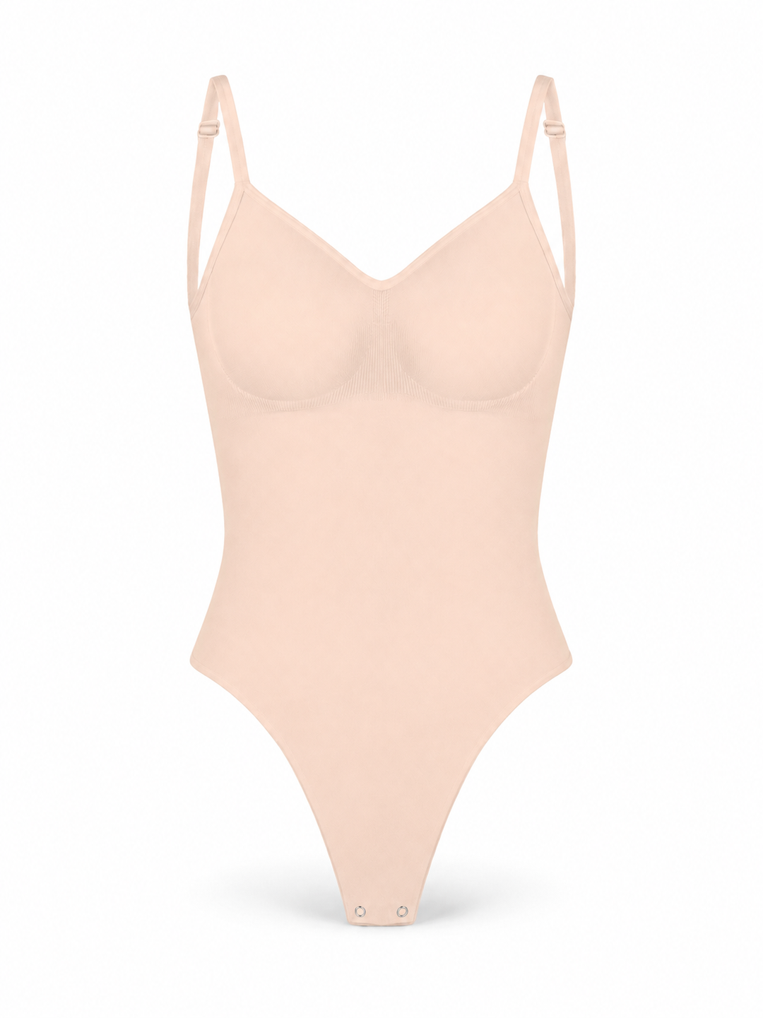 OpenSculpt Seamless Low-Back Thong Bodysuit in light nude color, ideal for a smooth silhouette and low-back outfits.
