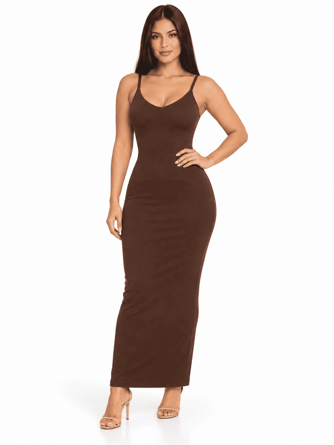 SculptGala V-Neck Maxi Shapewear Dress