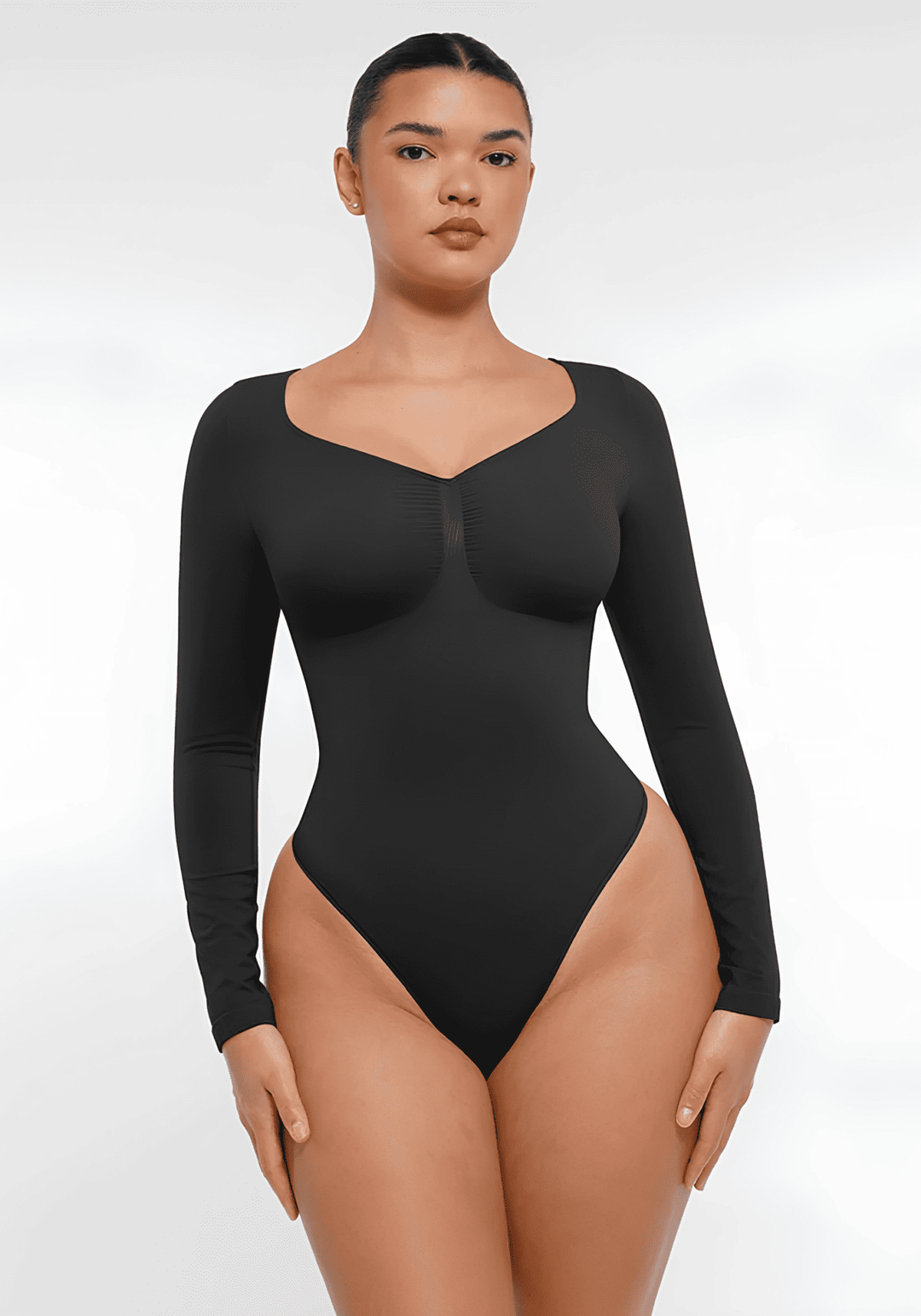 Long Sleeve Sculpting Silhouette Bodysuit