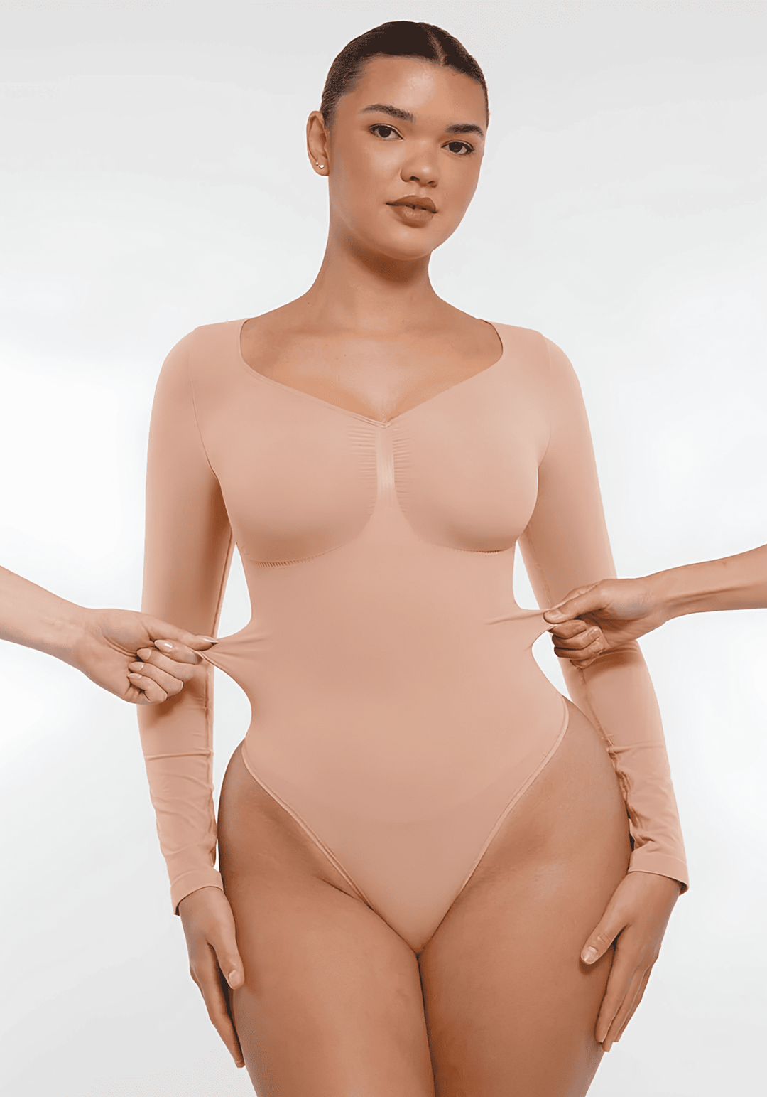 Long Sleeve Sculpting Silhouette Bodysuit