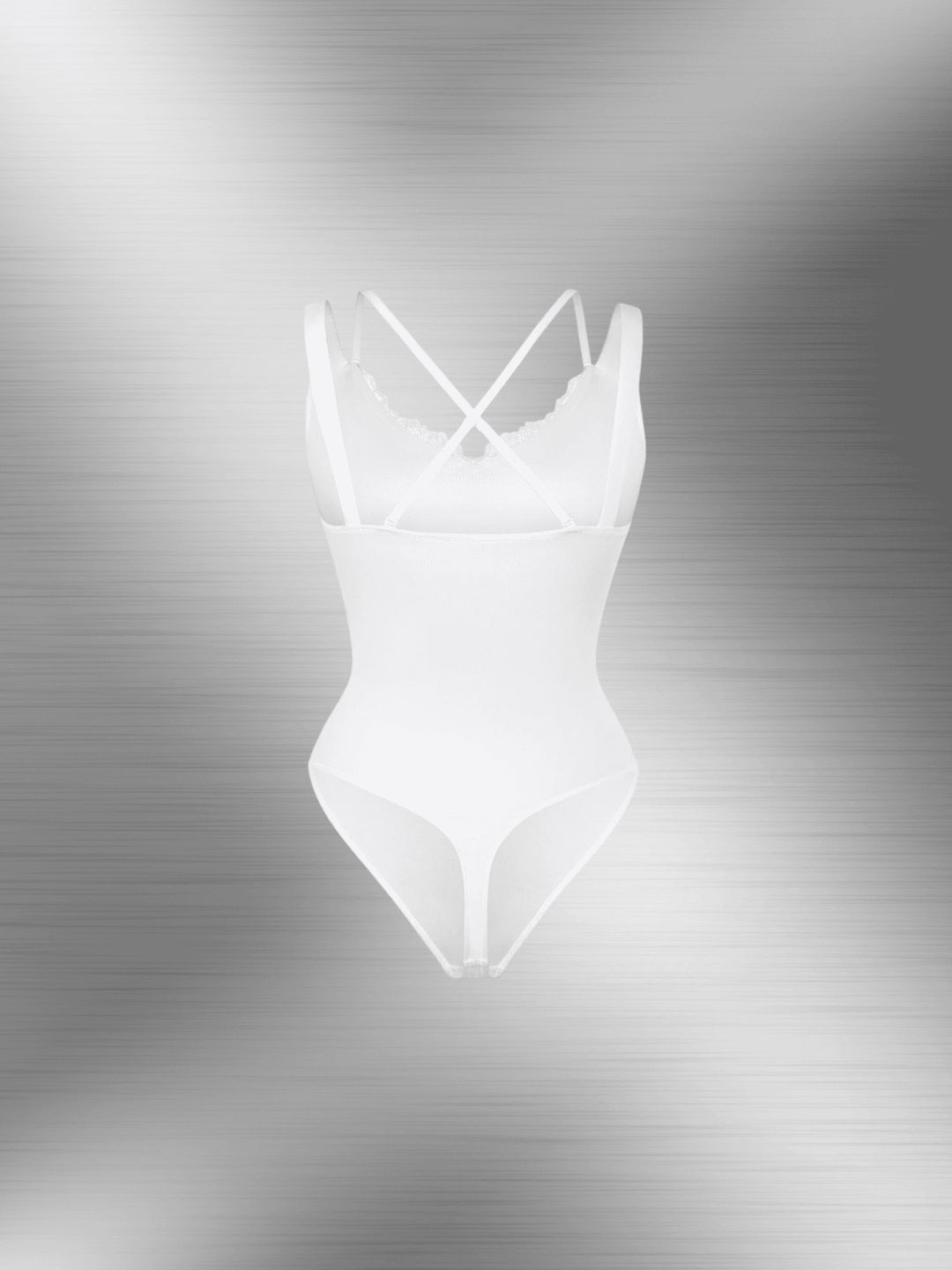 Lace V-Neck T-Back Shaping Bodysuit
