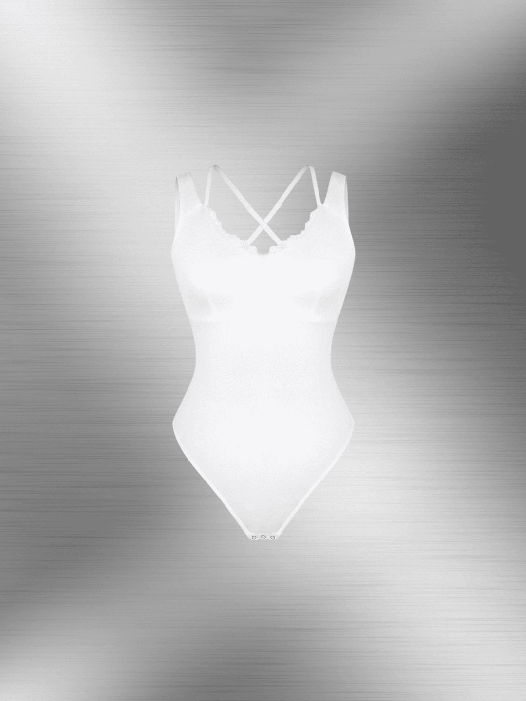 Lace V-Neck T-Back Shaping Bodysuit