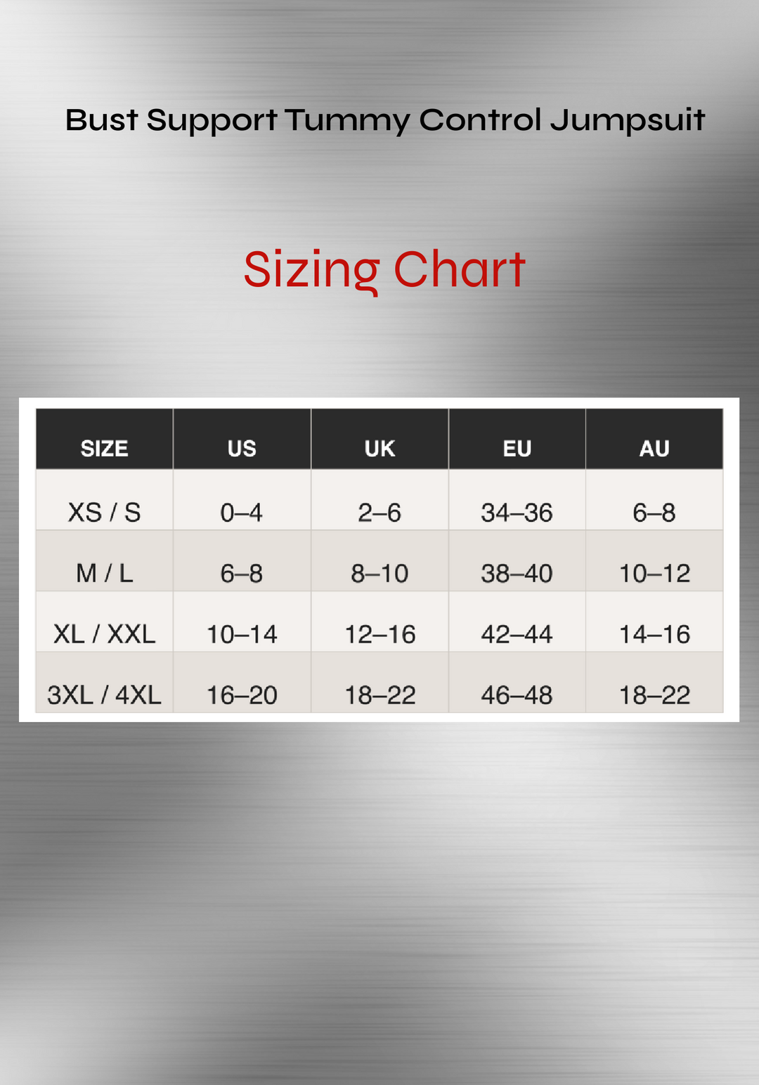 Bust Support Tummy Control Jumpsuit