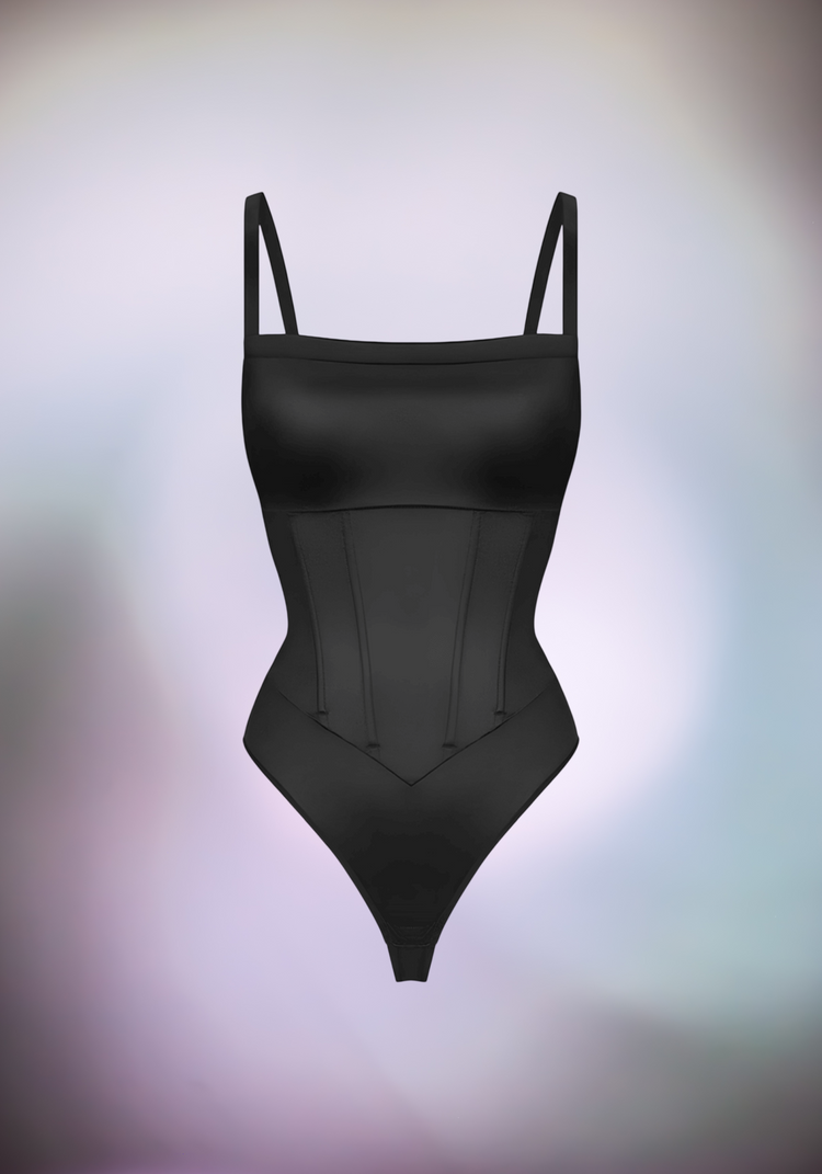 Corset bodysuit pleated skirt | Bodysuit design for a structured look 