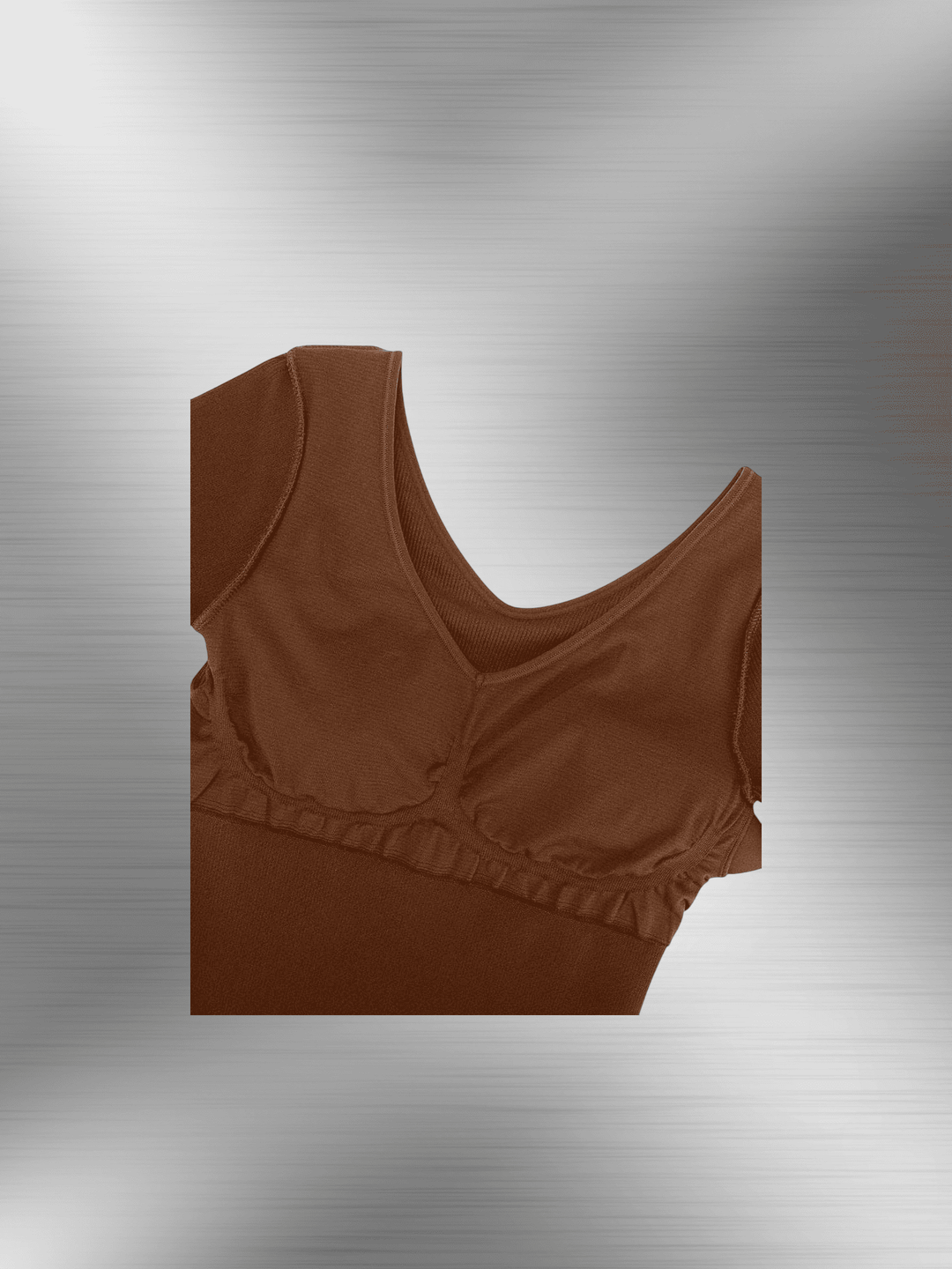 V-Neck Long Sleeve Body Shaper Dress