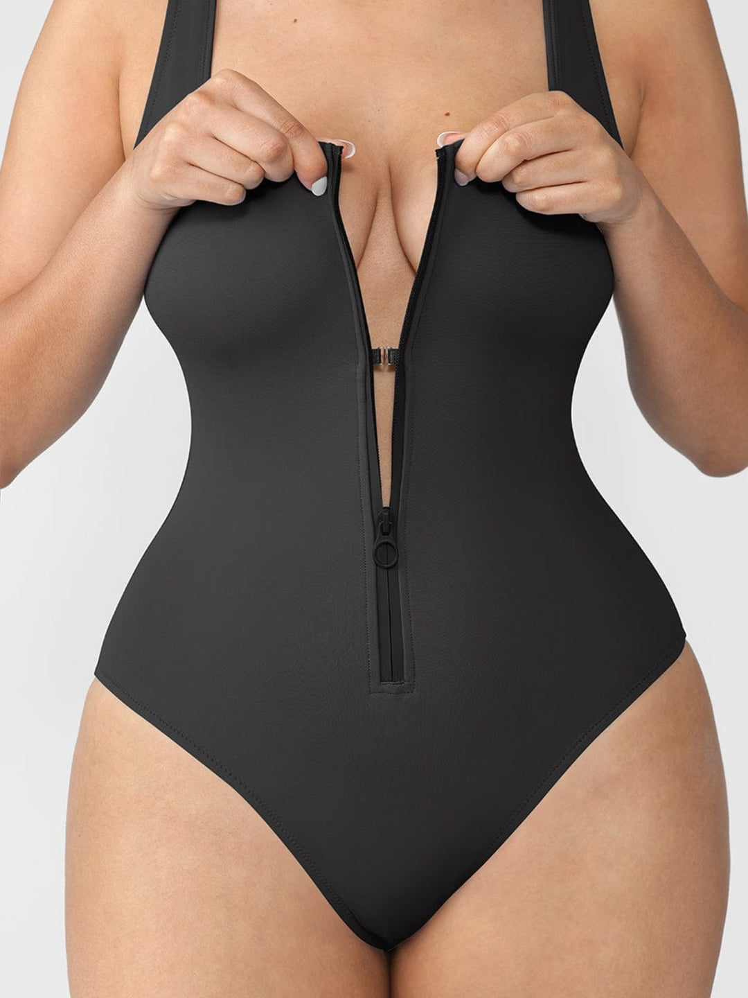 Front-zipper Shaper Bodysuit