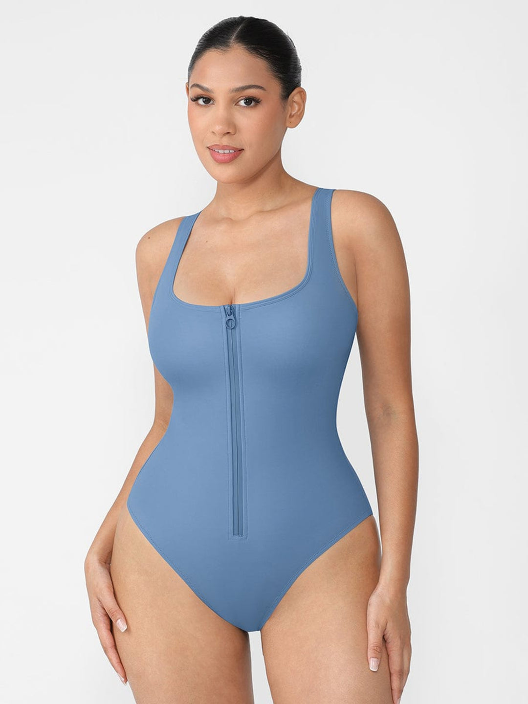 Front-zipper Shaper Bodysuit