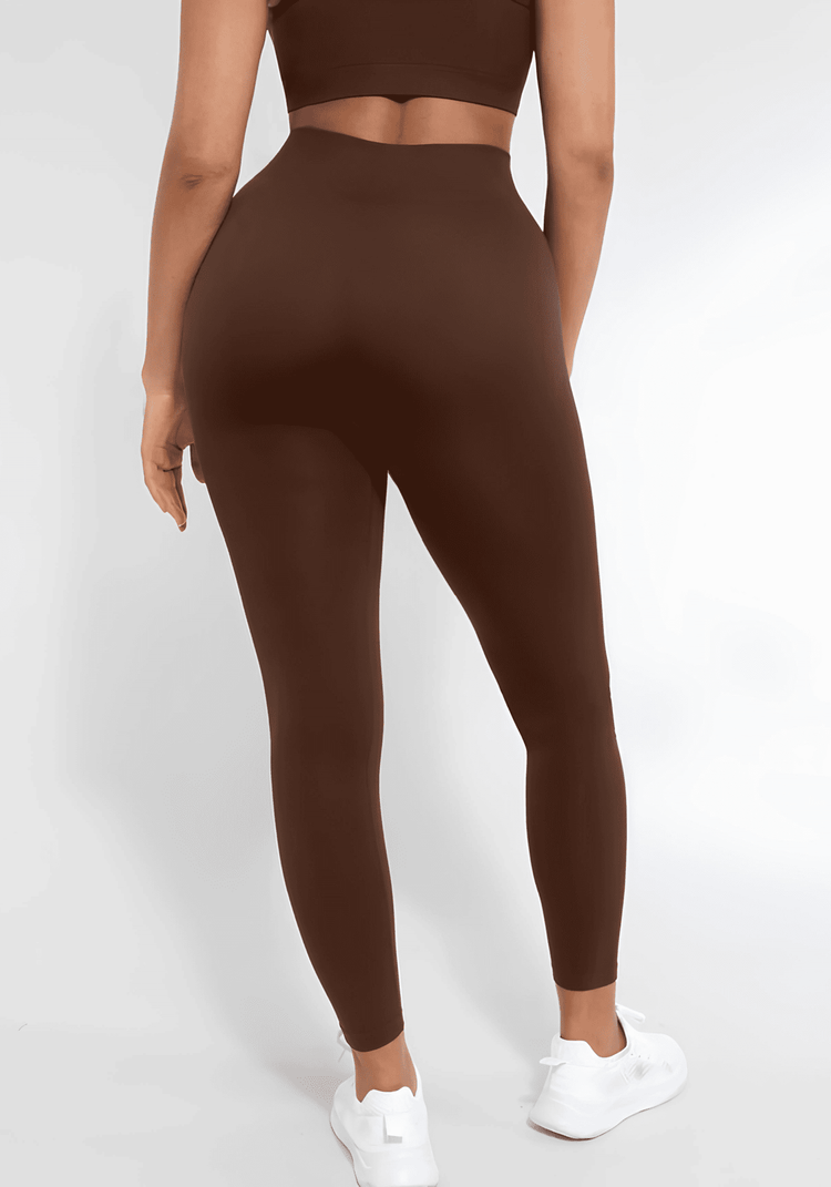 body shaping leggings with seamless high-waist fit, contouring curves and elongating legs for a sleek, sculpted look