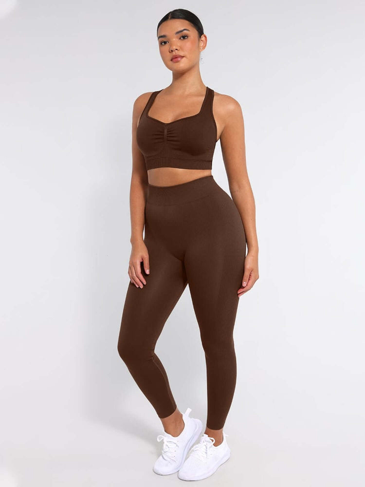 Body shaping leggings with seamless high-elastic waistband, contouring fit, and slim leg silhouette for confident everyday wear