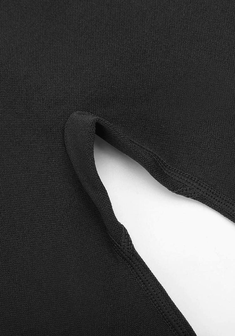 Body shaping leggings with seamless black high-elastic fabric and tight-knit waistband, YD240011