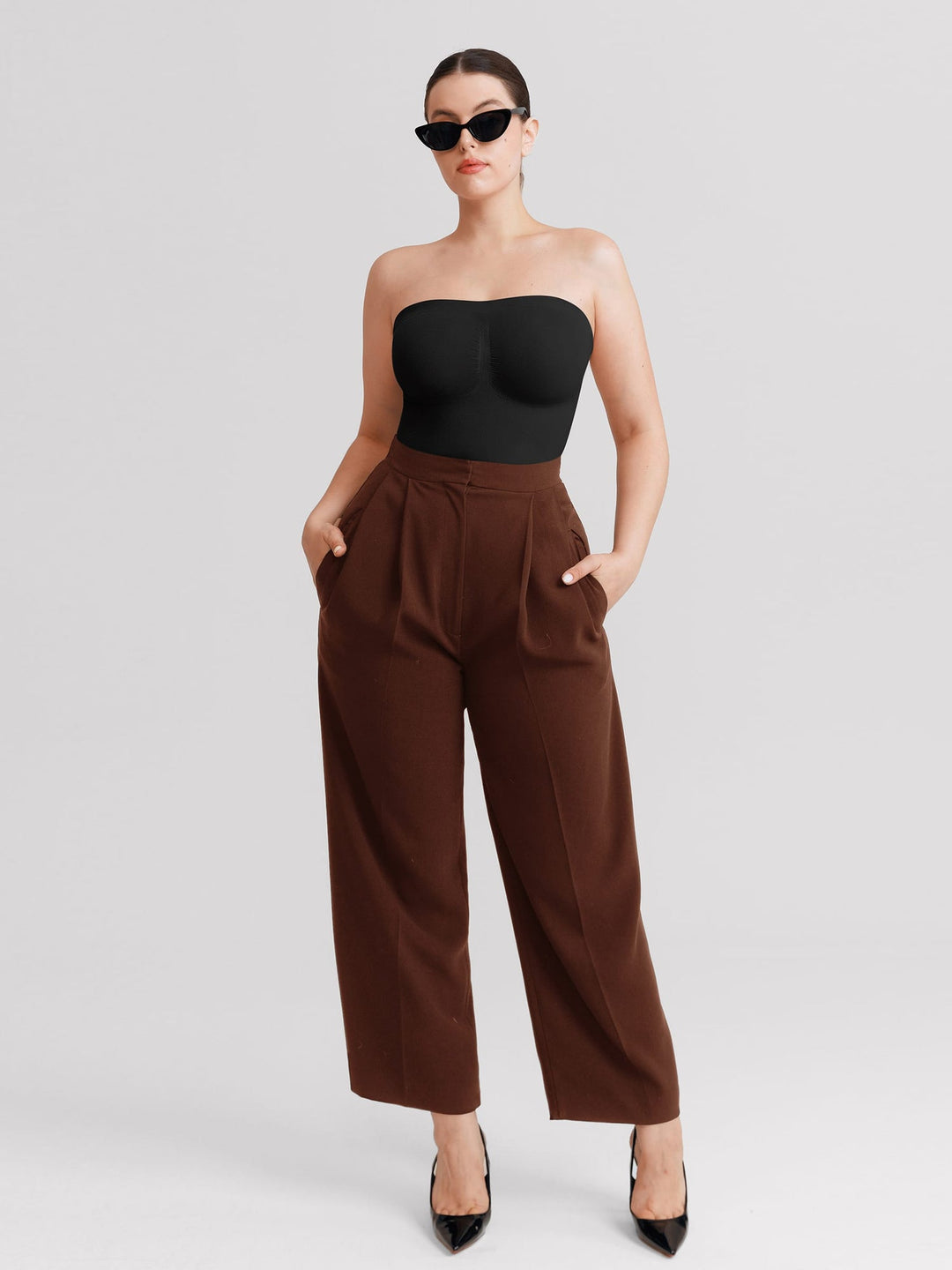 SculptBare Seamless Strapless Tummy-Control Thong Bodysuit