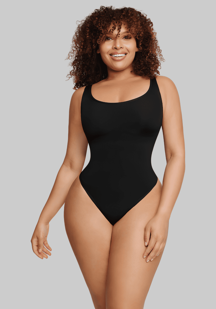 compression sculpt brief bodysuit black seamless shapewear for smooth tummy control and curve-enhancing fit