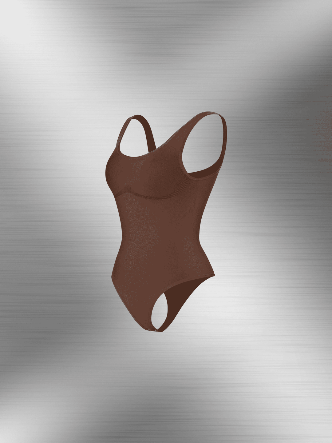 compression sculpt brief bodysuit brown seamless shapewear with tummy control and curve-enhancing fit