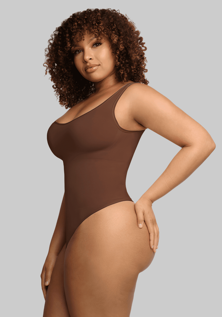 Compression sculpt brief bodysuit with smoothing fit and curve-enhancing silhouette for everyday wear