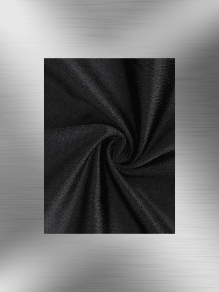 Black corset bodysuit fabric swirl with sculpting texture and vintage-inspired style
