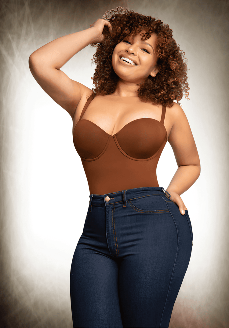 Fancy Cupped Panty Bodysuit 