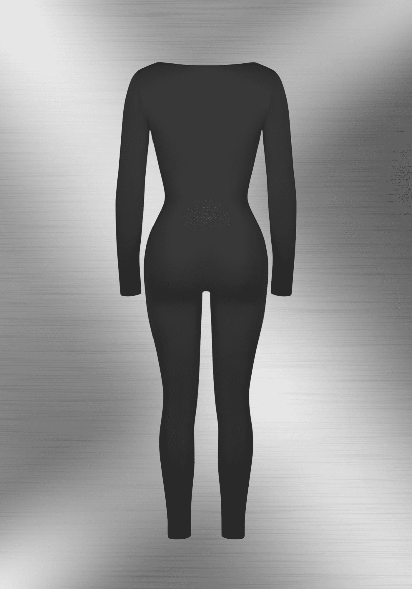 deep v tummy control catsuit black long sleeve shapewear bodysuit for a smooth, sculpted silhouette