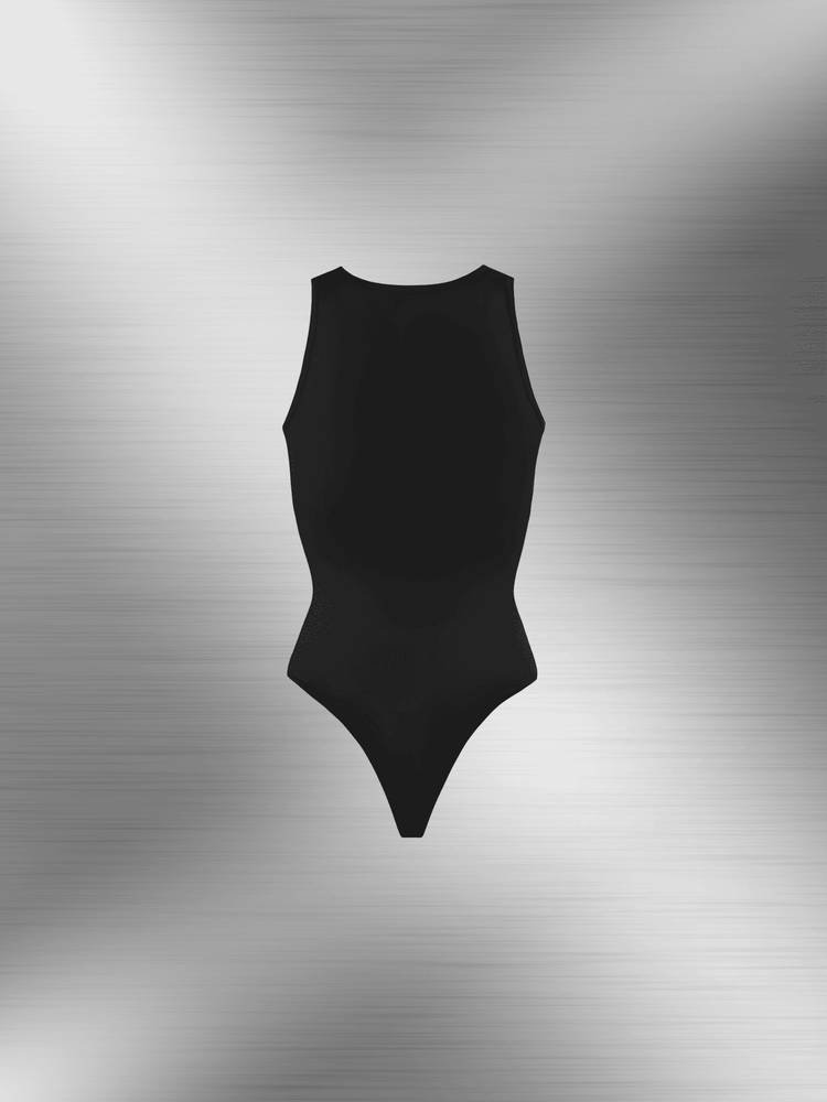 Everyday Shapely shapewear bodysuit with light compression, round neck, thong back, and waist-sculpting fit for curve-enhancing style