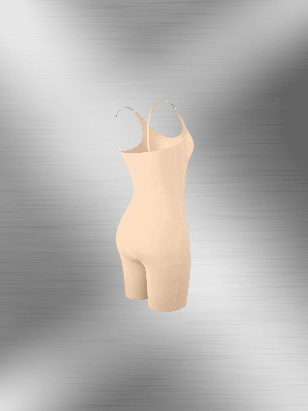 firm body shaper full-body compression bodysuit with diamond neckline and supportive sleek fit