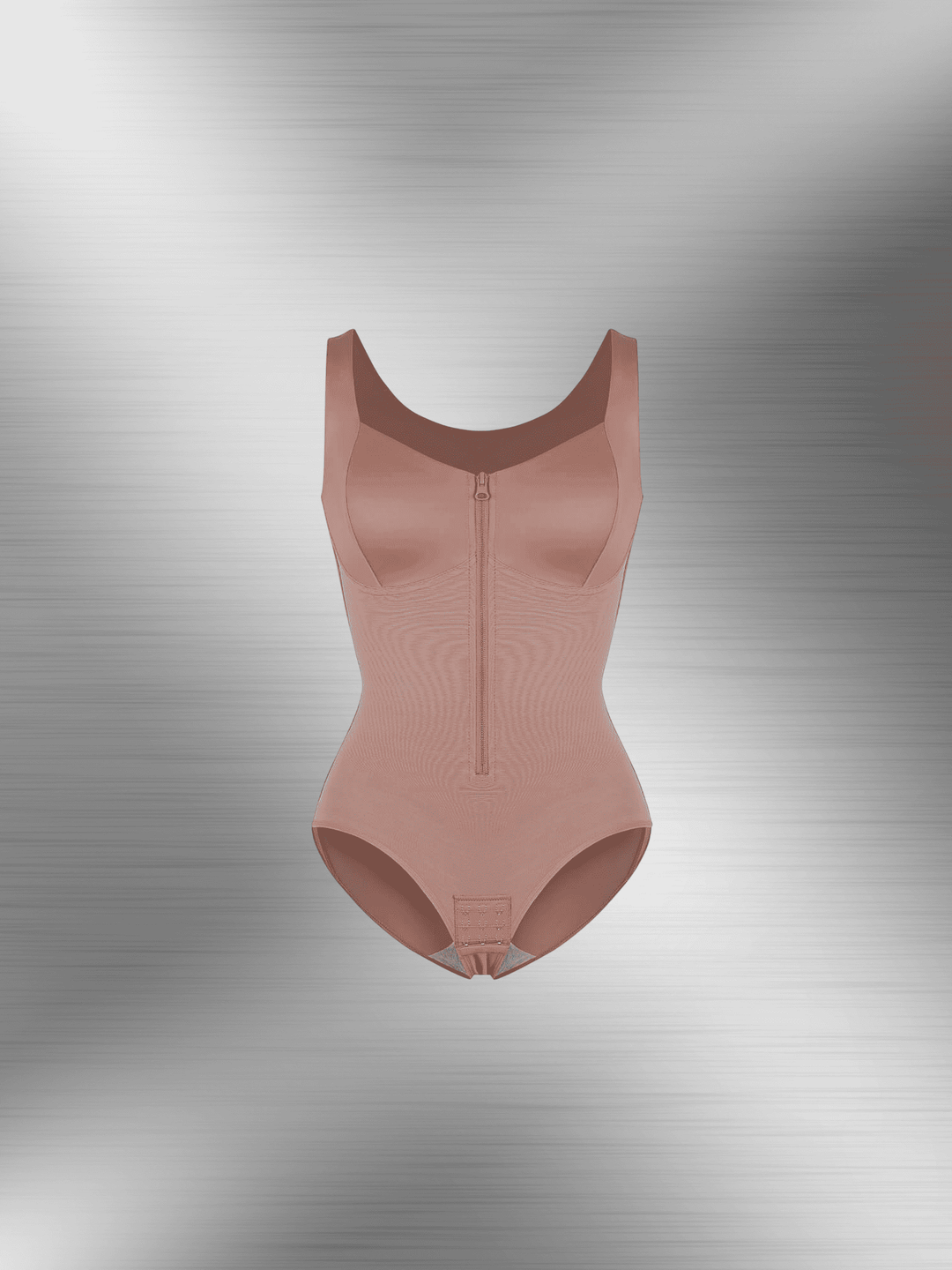 full body compression shapewear with diamond neckline and tummy control, luxurious slimming bodysuit for curves
