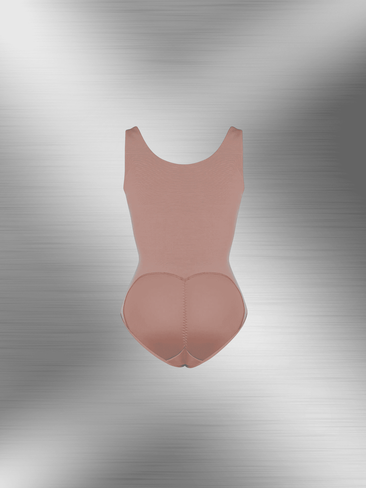 full body compression shapewear for women, seamless pink bodysuit with tummy control and sculpting support