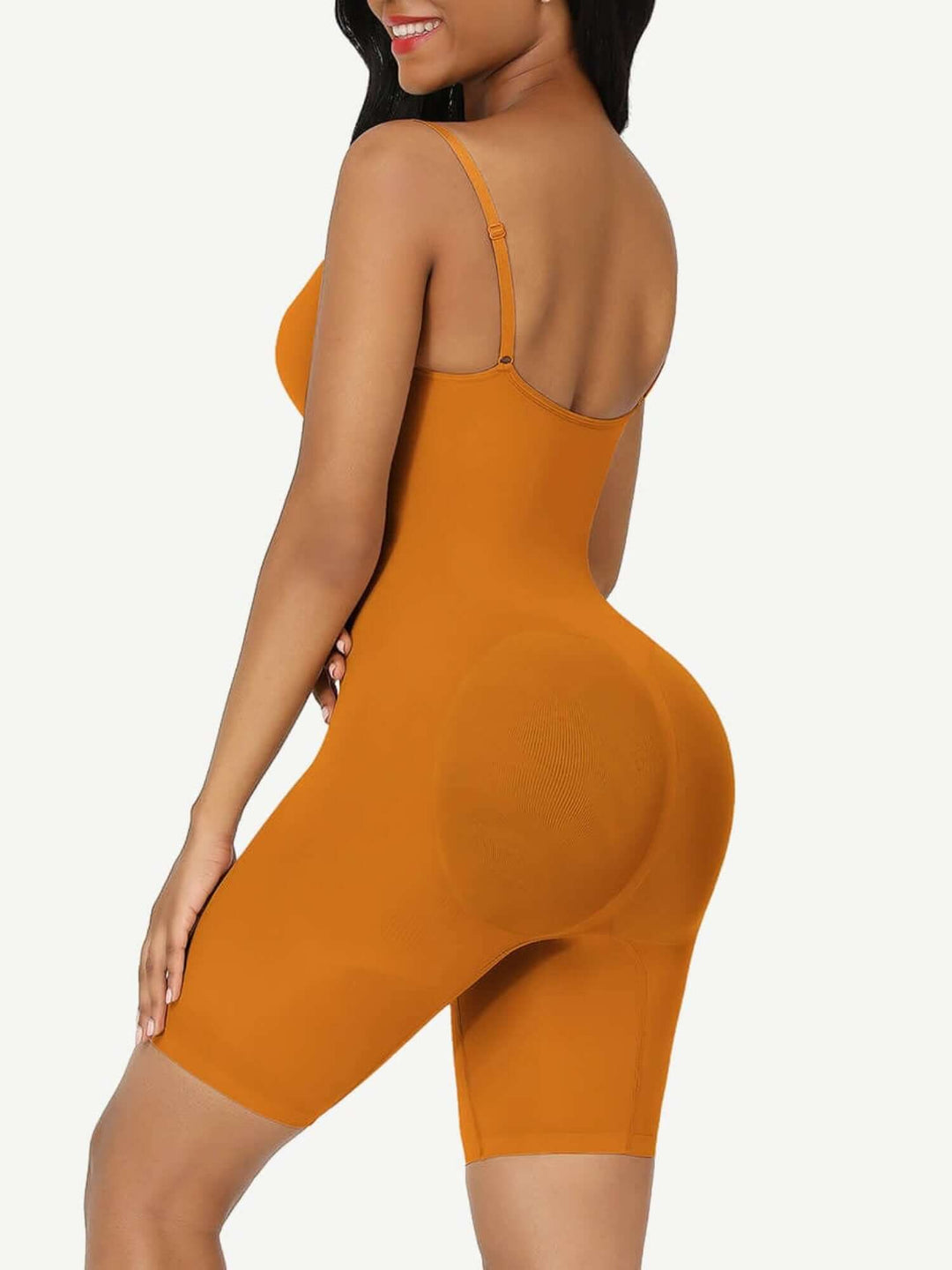 full body shaper bodysuit with mid-thigh control and butt-lifting design for a smoother silhouette