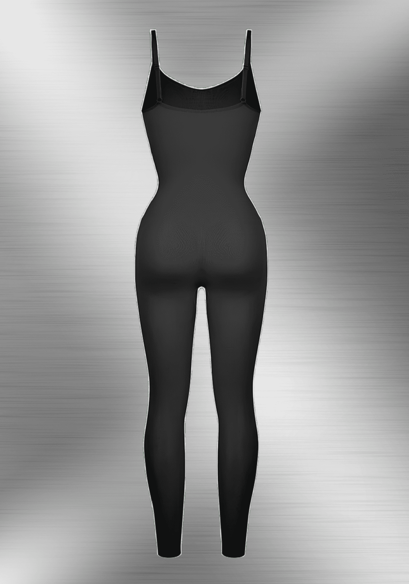 full-length body shaper catsuit black seamless slimming bodysuit with adjustable straps and 360-degree body control