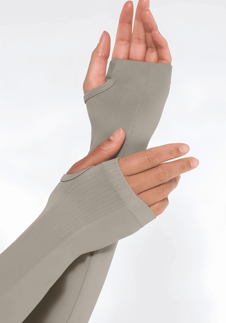full zip running top with thumb hole sleeves, seamless fit and light compression for comfort and movement