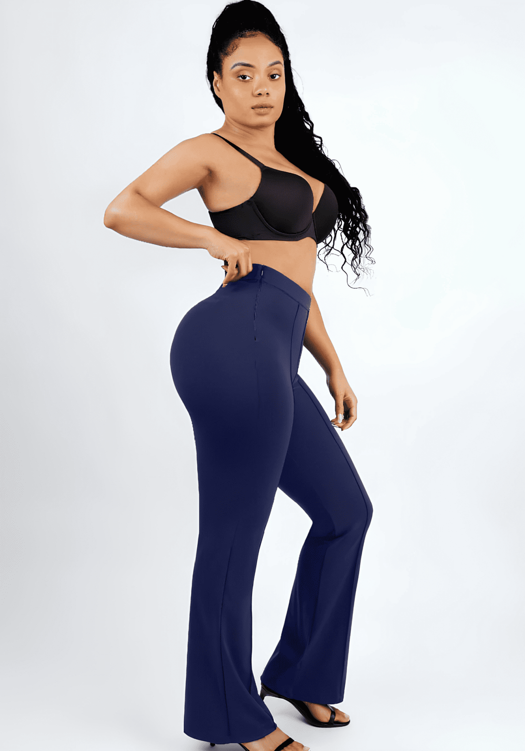 high-waist flare pants with body-contouring fit and flattering flared leg for a sleek, supportive look