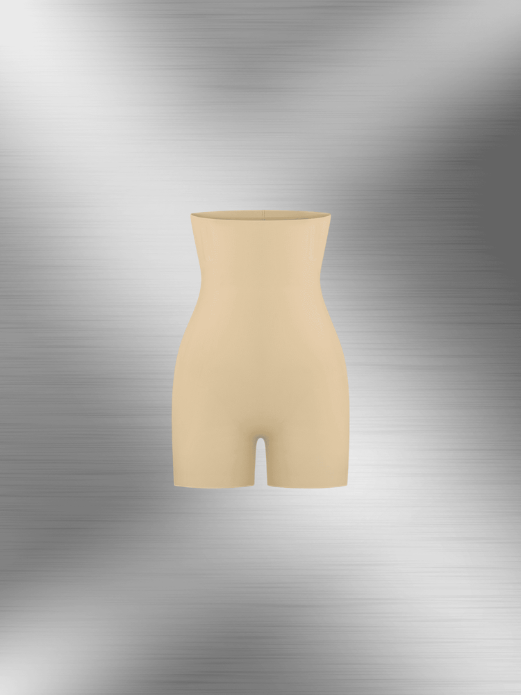 High waist butt lifter shaping shorts with removable buttock pads for a smoother, fuller curve under fitted clothes
