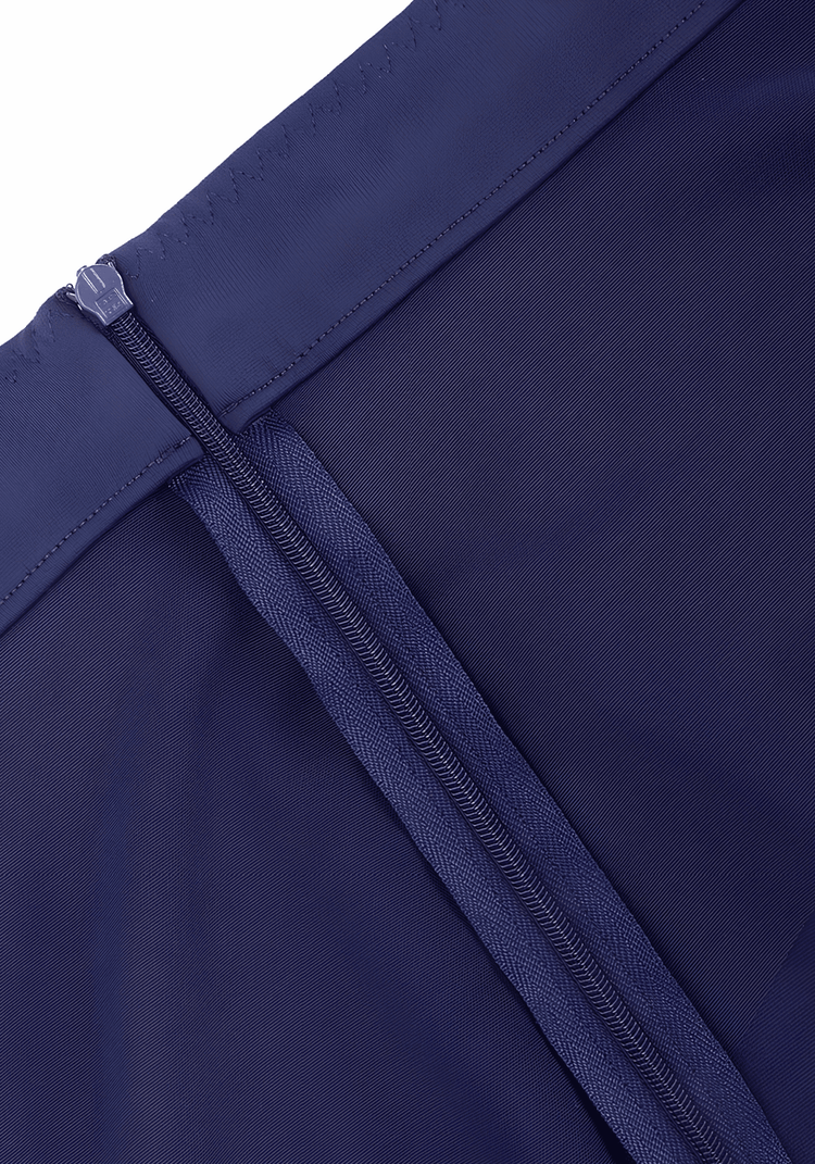 high-waist flare pants in navy with shaping mesh and elastic waistband for a smooth, flattering fit