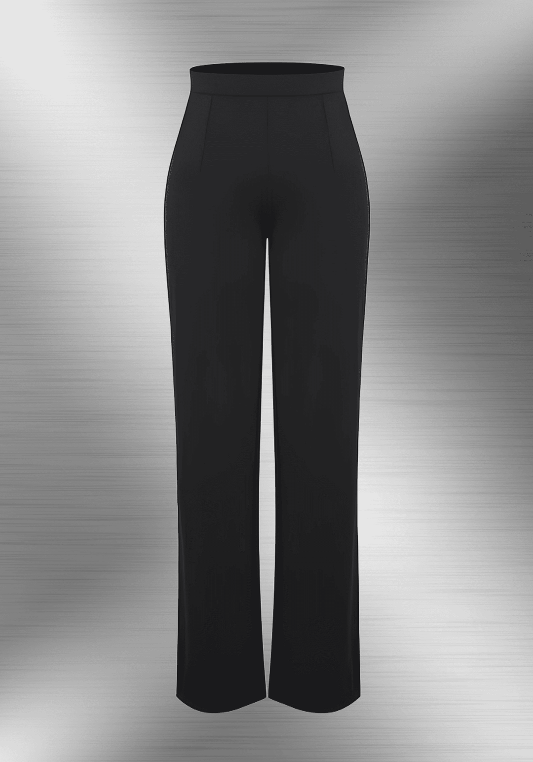 high-waisted straight leg pants in black, sculpting, high-rise fit with sleek straight-leg silhouette for polished everyday wear