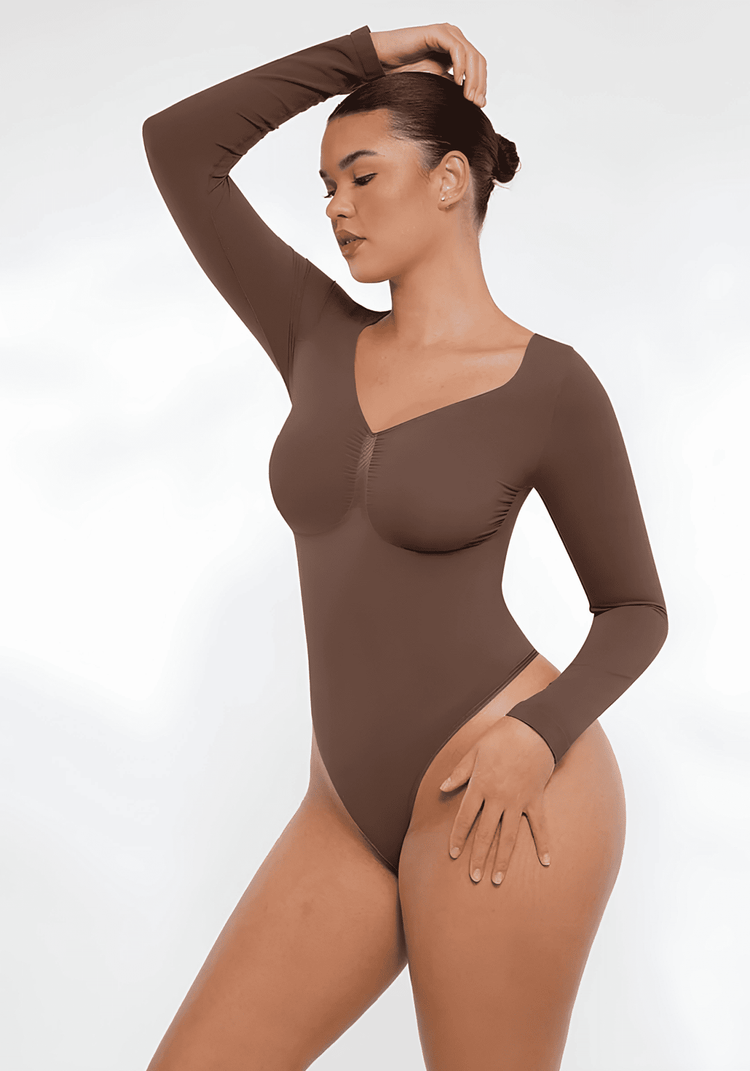 long sleeve sculpting bodysuit with seamless sculpting fit and smooth long-sleeve silhouette for everyday layering