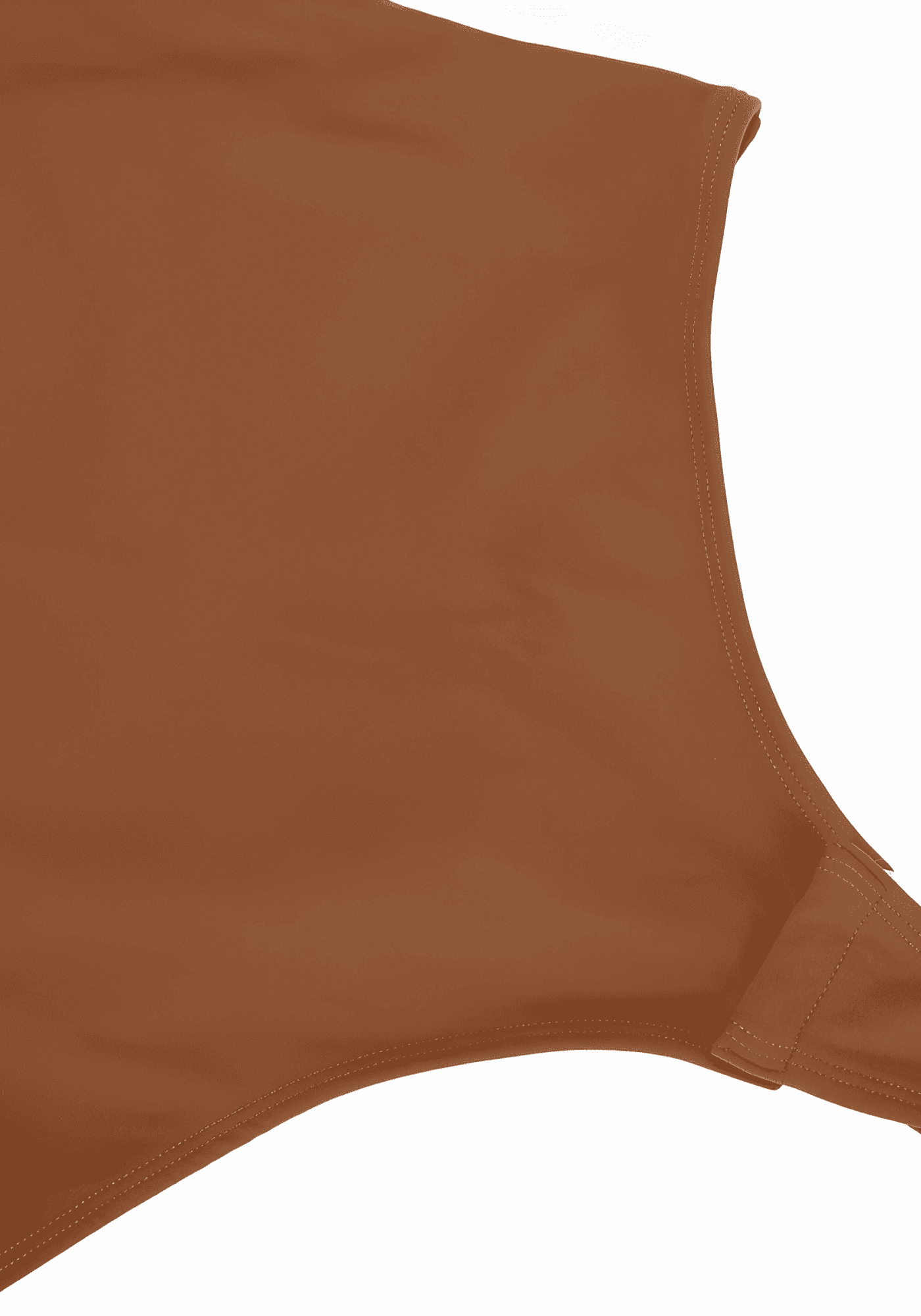 long sleeve v-neck bodysuit sculpting with ultra deep V-neck, long sleeves, thong styling, and smooth fit in brown