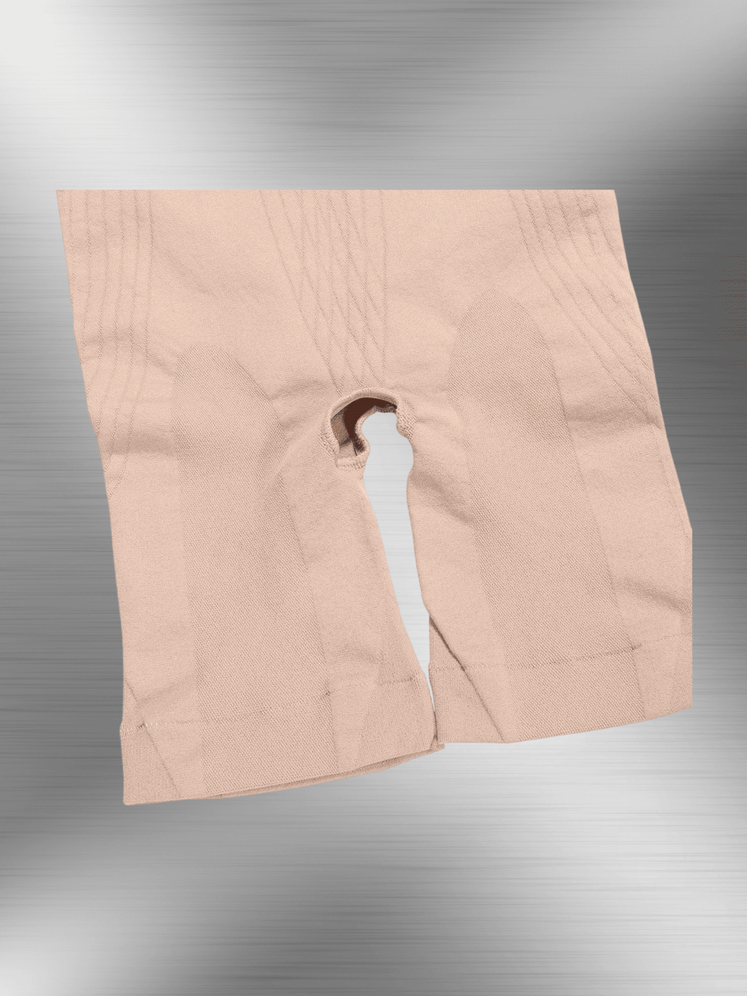 Low-back seamless bodysuit shaping shorts with mid-thigh support and butt-lifting compression for a smooth silhouette