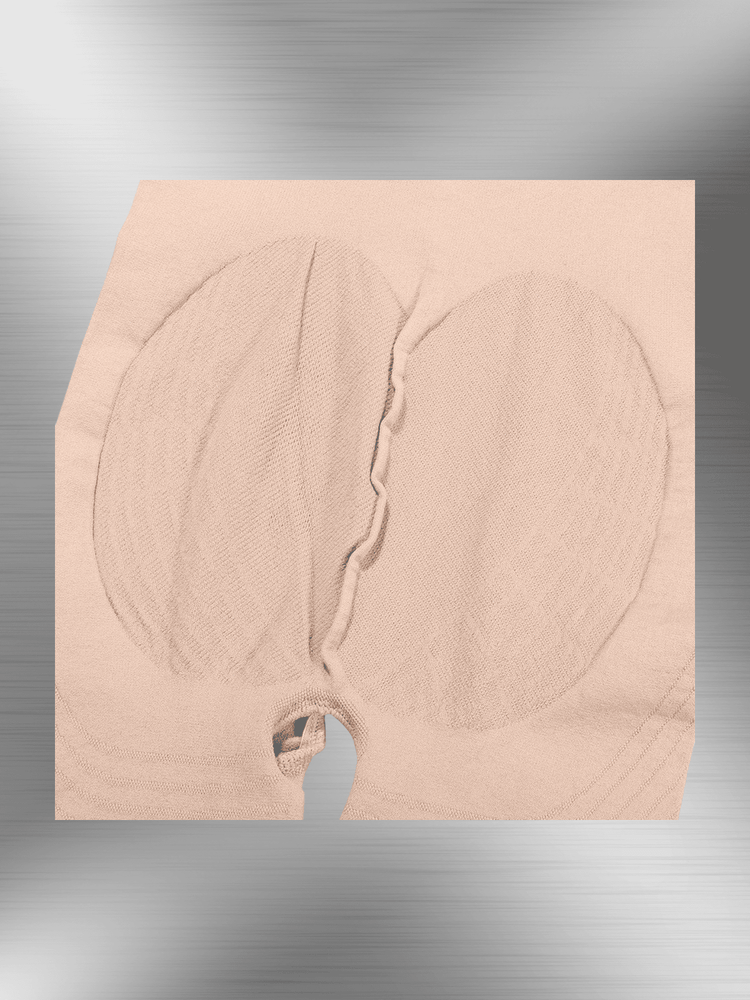 Low-back seamless bodysuit with sculpting butt-lifting support and mid-thigh shaping for a smooth, contoured silhouette