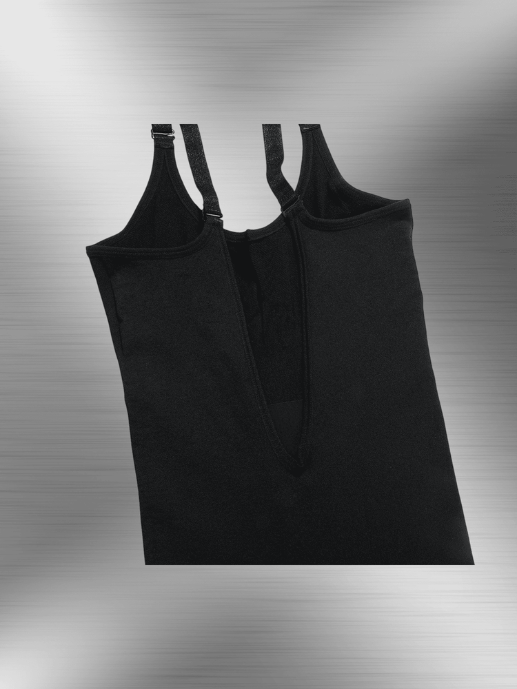 low-back seamless bodysuit with sculpting support, smooth black design, tummy control, butt-lifting fit, and sleek body contouring