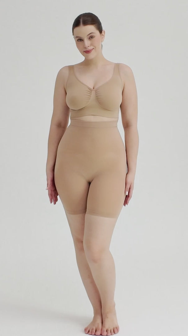SculptLoom Seamless High-Waist Light-Support Shapewear Shorts