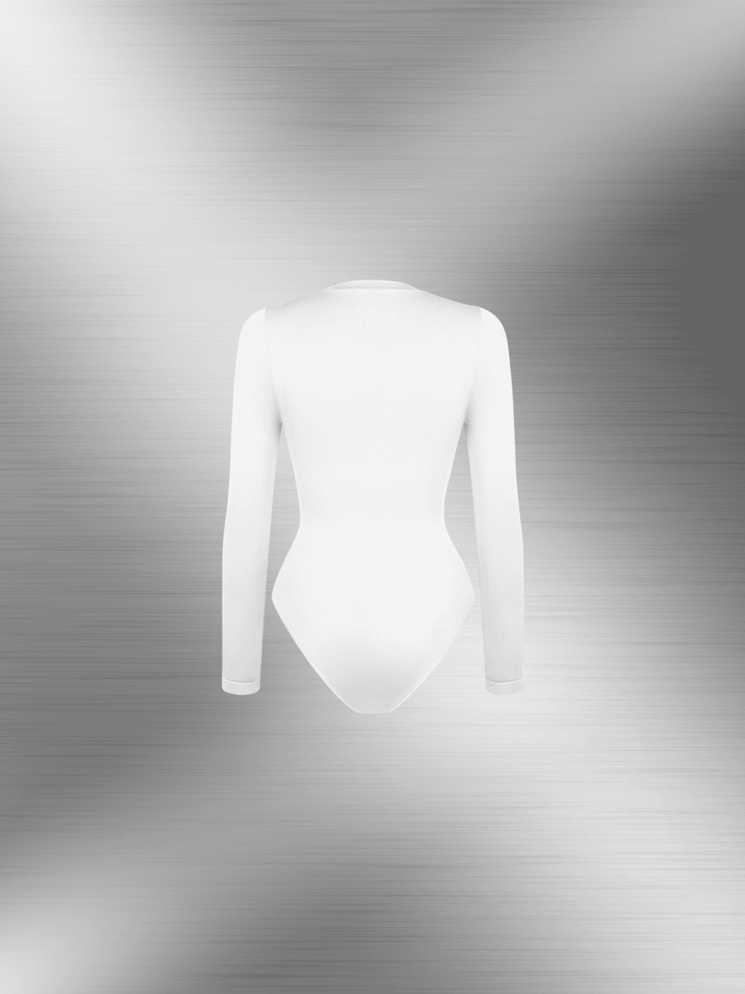 seamless long sleeve bodysuit with tummy control, BodySculpt white fitted shapewear top, smooth streamlined fit