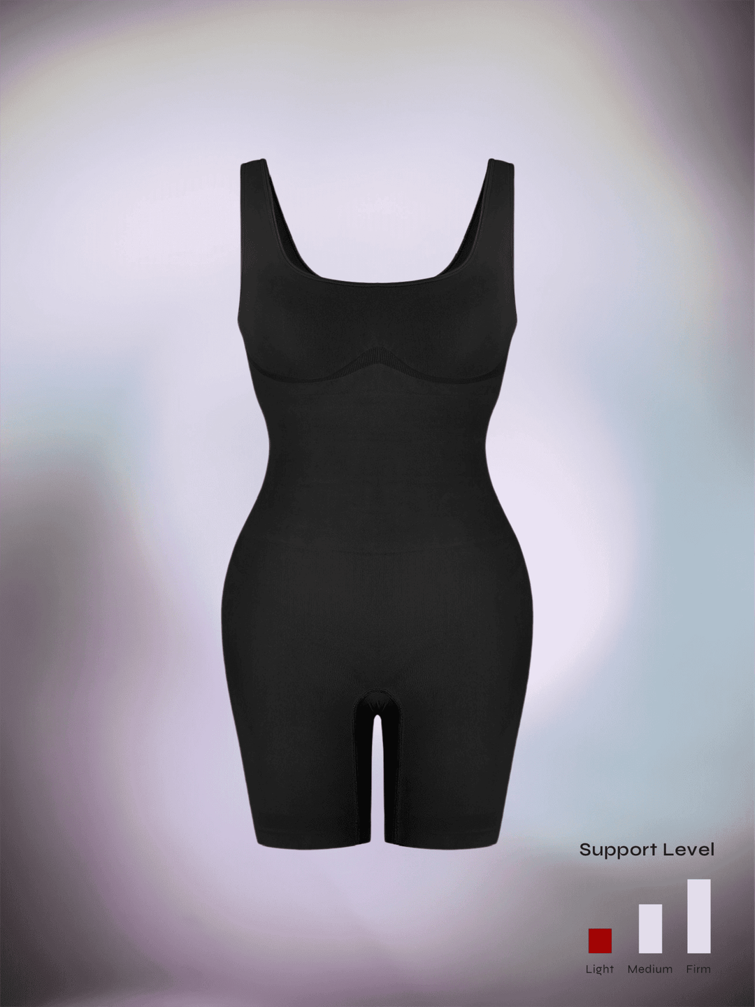 seamless sculpt bodysuit shapewear black mid-thigh compression bodysuit with tummy control and lift