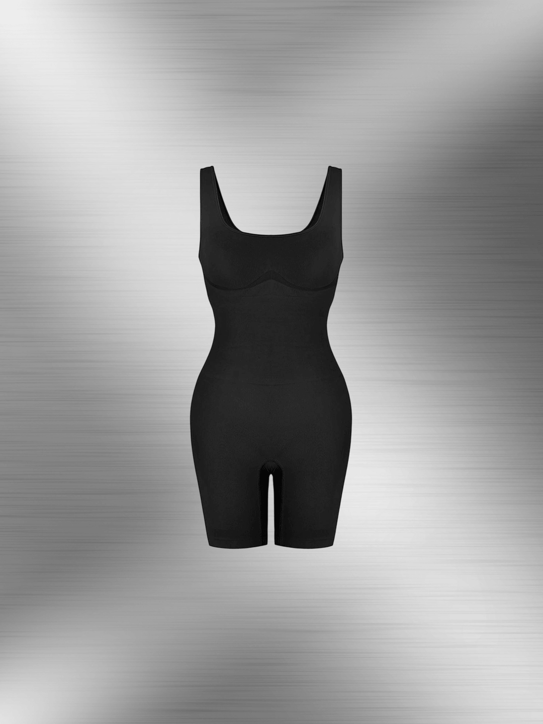 seamless sculpt bodysuit shapewear black mid-thigh bodysuit with firm compression and waist control for a smooth lifted fit