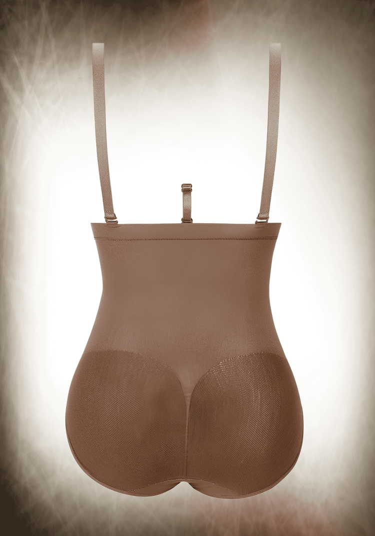 seamless shapewear bodysuit with adjustable straps and tummy control for a smooth invisible look under clothing