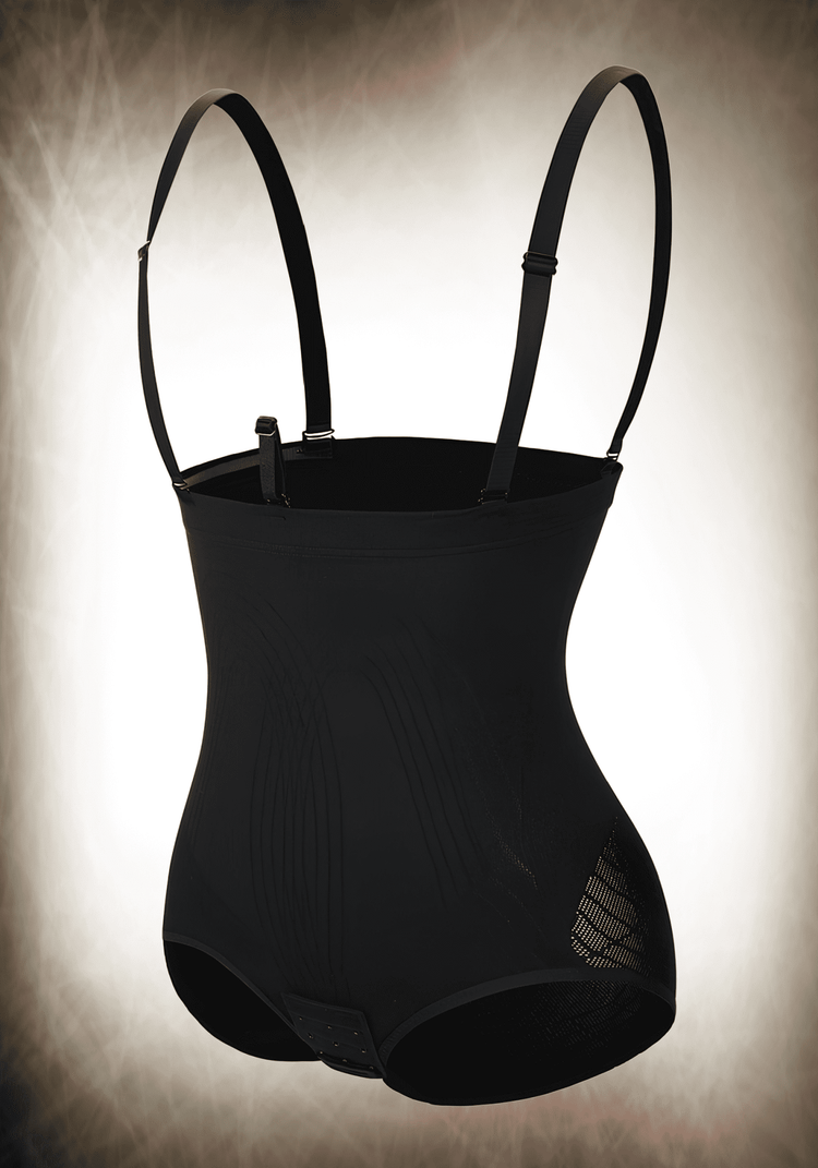 seamless shapewear bodysuit with adjustable straps, tummy control, and invisible seamless shaping under clothes