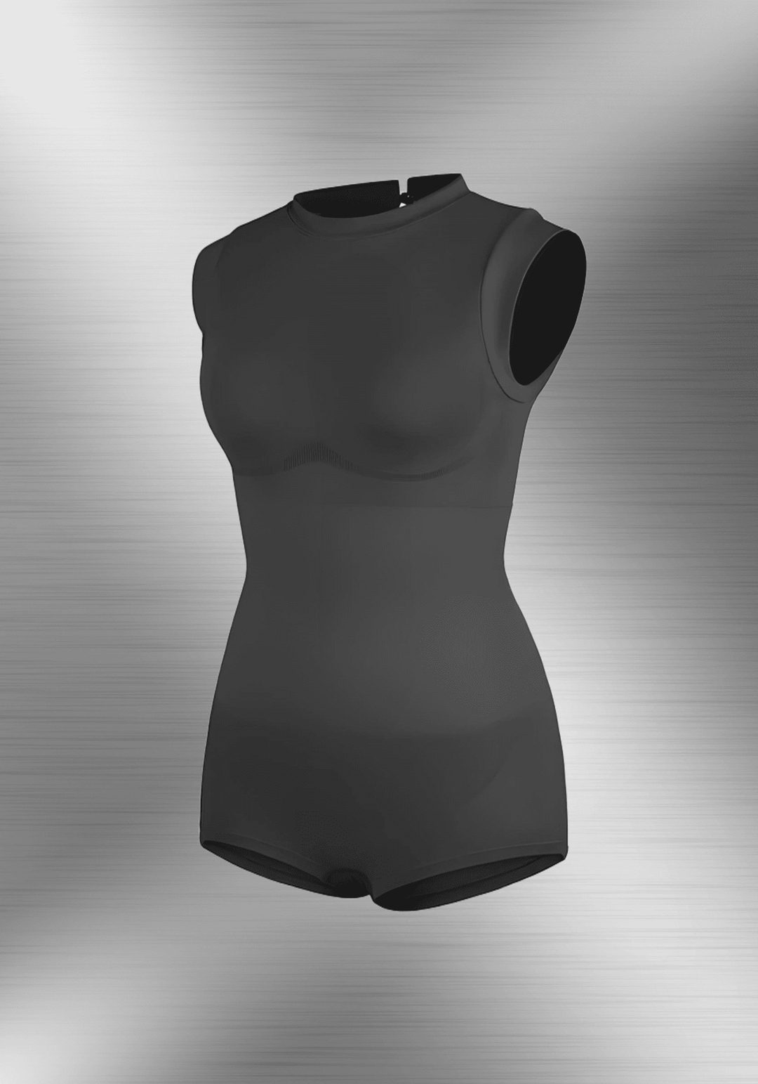 Sculpt & Sizzle seamless shaping bodysuit with high neck, cap sleeves, and sculpting fit for waist and abdomen support