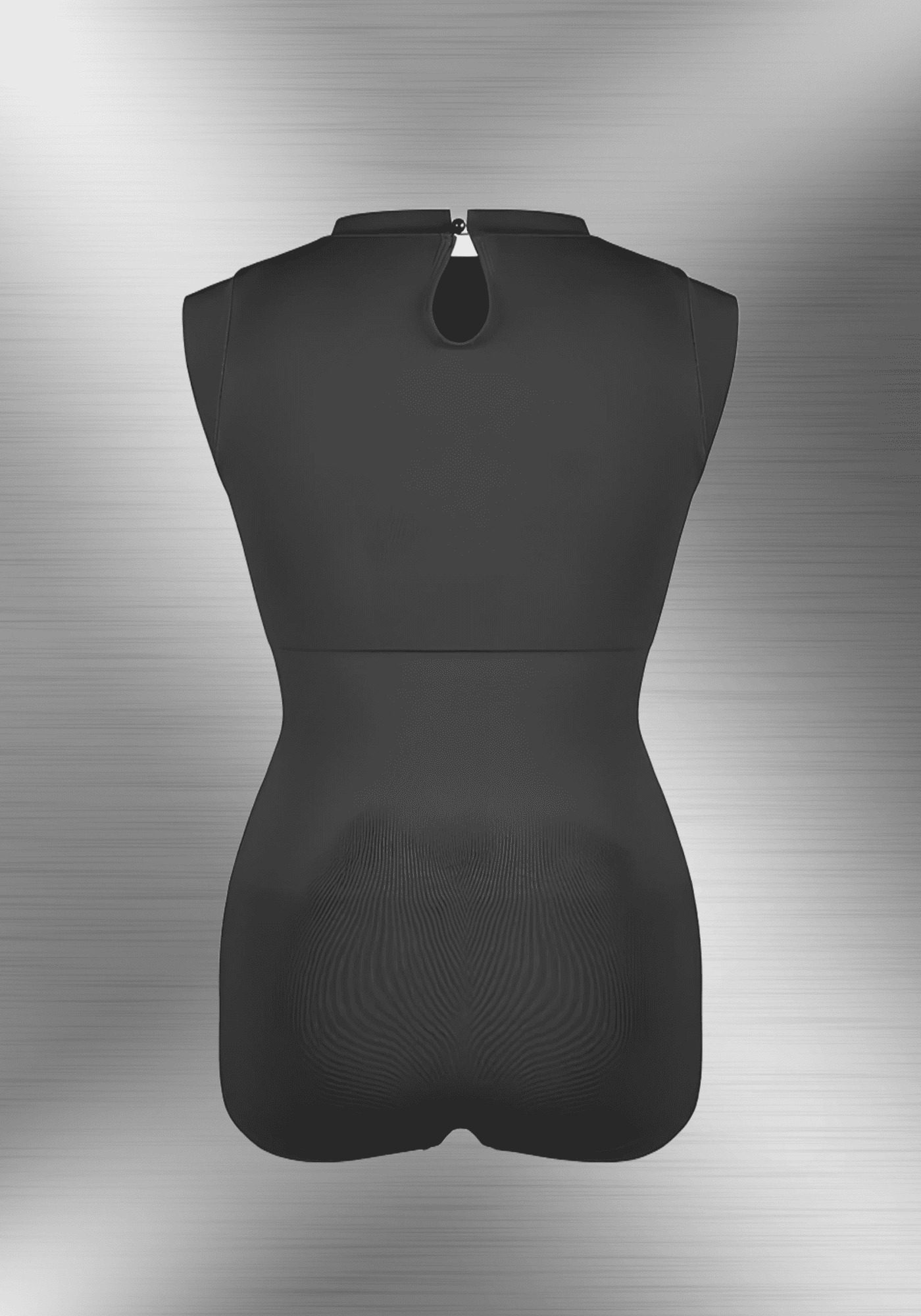 Seamless shaping bodysuit with high neck, back keyhole opening, and sculpting fit for waist and abdomen support