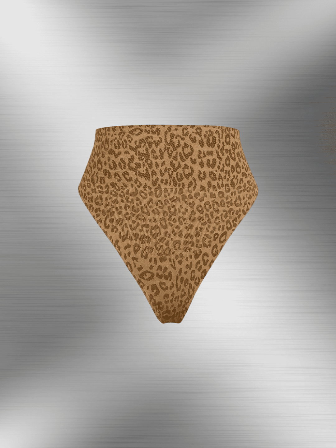 Leopard print seamless tummy control briefs with high-waist shaping and smooth fit for a flattering silhouette