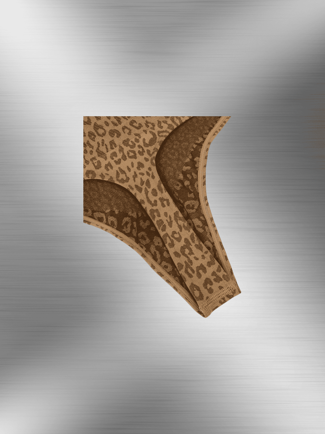 Leopard print seamless tummy control briefs with sculpting fit and smooth silhouette